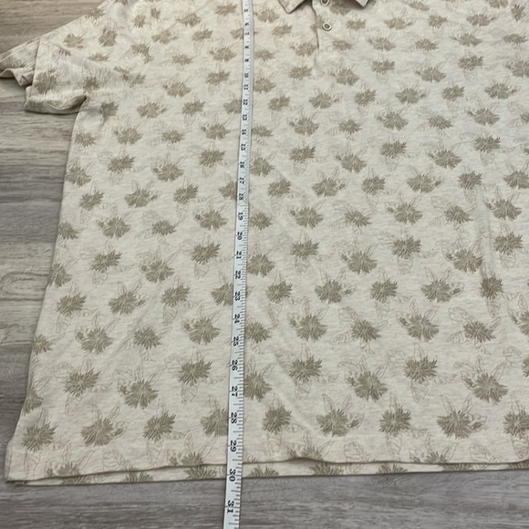 Van Heusen Tan Palm Tree Print Short Sleeve Men’s Polo Shirt Size XXL - Picture 7 of 8